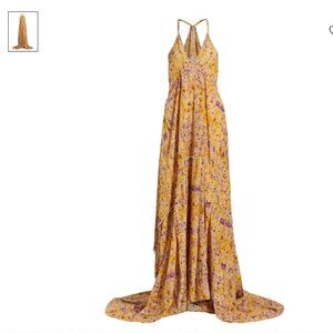 Altuzarra Athena Faux Pearl-Trim Racerback Maxi Dress - S